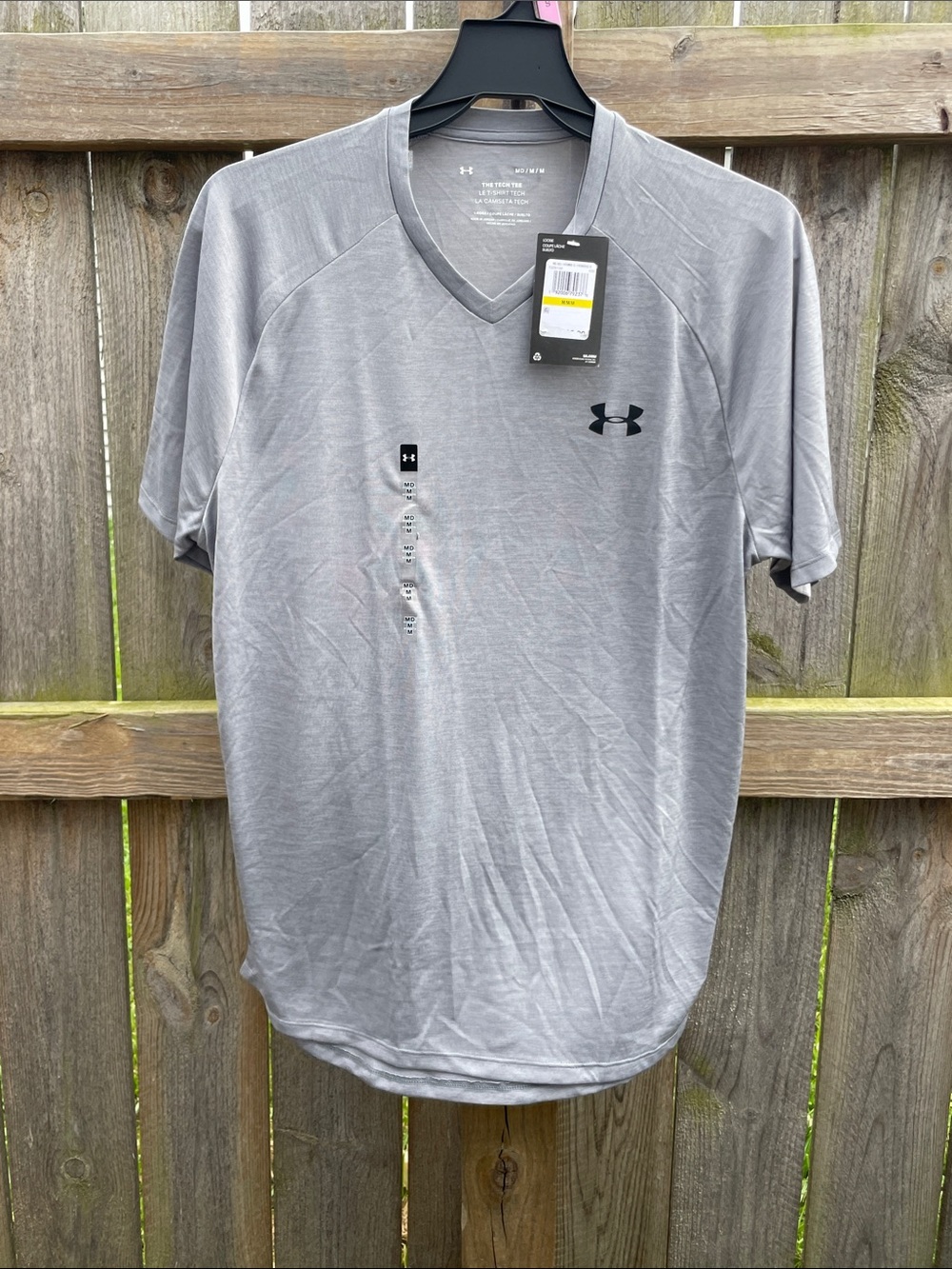 Under Armour Men's Light Gray V-Neck Short Sleeve Performance Tee
